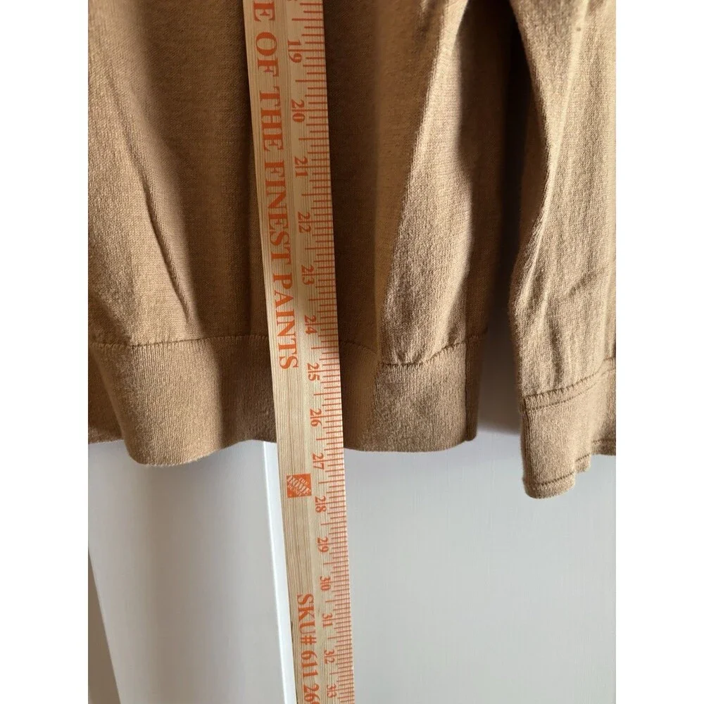 Banana Republic Mens Large Pima Cotton Cashmere V Neck Sweater Carmel Pullover